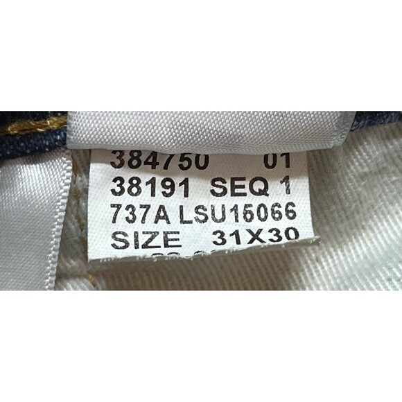 Levis 502 Big E Classic Tapered Below Waist Denim Jeans Mens 31x30 Blue Retro - Picture 11 of 12